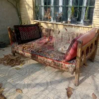 تخت چوبی محکم چهار نفره