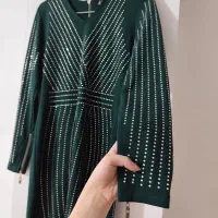 لباس مجلسی خاص سبز نگین دار فقط 950