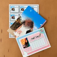 برچسب اسم / برنامه هفتگی و دفتر با عکس فرزند خود