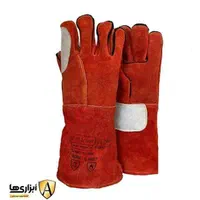 دستکش جوشکاری تمام چرم سیم دوزطرح آمریکایی درجه یک