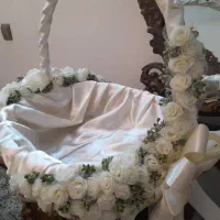 سبد تزیین با گل مصنوعی