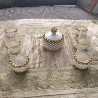 ست چای خوری قدیمی مروارید بافی