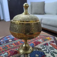 گلاب پاش برنجی و قوی تزئینی و قندان برنجی|صنایع دستی و سایر لوازم تزئینی|رشت, انصاری|دیوار