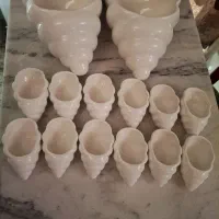 ست کاسه و پیاله حلزونی کاملا نو با جعبه