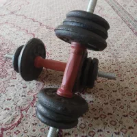 ۲ عدد دمبل چدنی ، جمعا ۱۲ کیلو