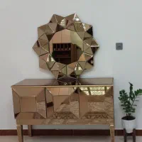 آینه کنسول و گلیم فرش زیبا