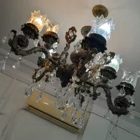 لوستر برنجی|لوستر و چراغ آویز|رشت, معلم|دیوار