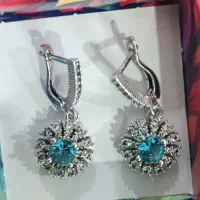 گوشواره نقره نگین ها مزینایت اصلی