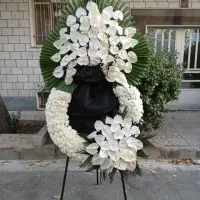 تاج گل دسته گل طبیعی ترحیمی پایه فلزی چوبی مراسم