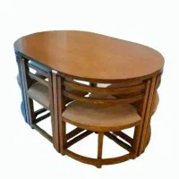 میز ناهار خوری گرد چوبی|میز و صندلی غذاخوری|اصفهان, کساره|دیوار