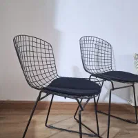 صندلی مشکی فلزی مدرن