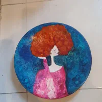 فروش ظرف سفالی نقاشی روی سفال با رنگ ویترای