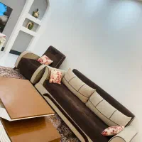 مبلمان هفت نفره همراه با جلو مبلی و عسلی|مبلمان خانگی و میز عسلی|ایذه, |دیوار