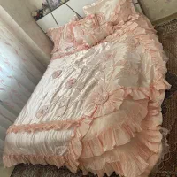 رو تختی ساتن رز گلد