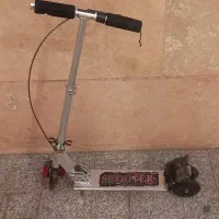 اسکوتر فلزی ترمزدار عقب و روی دسته ، و اسکیت برد|دوچرخه، اسکیت، اسکوتر|تهران, ستارخان|دیوار