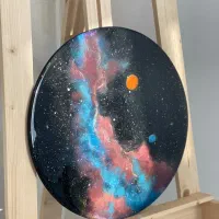 تابلو دریا و تابلوی کهکشان رزینی|صنایع دستی و سایر لوازم تزئینی|رشت, یخسازی|دیوار