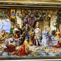 تابلو فرش دستباف چله ابریشم نو