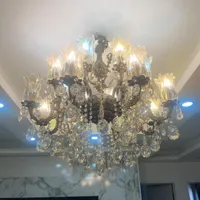لوستر برنزی 16 شاخه|لوستر و چراغ آویز|رشت, پل تالشان|دیوار