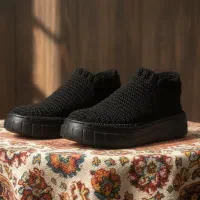 بوت اسپرت بافتنی مشکی|حراج|مشهد, شهرک مهرگان|دیوار