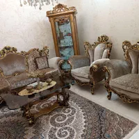 مبل سلطنتی نه نفره همراه میز غذاخوری هشت نفره|مبلمان خانگی و میز عسلی|پیشوا, |دیوار