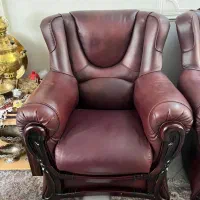 مبل راحتی چرم ۴نفره|مبلمان خانگی و میز عسلی|تهران, پونک|دیوار