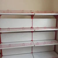 قفسه فلزی  فروشگاهی با رنگ کوره ای
