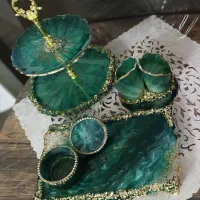 ست پذیرایی شیک رزینی|ظروف سرو و پذیرایی|آمل, |دیوار