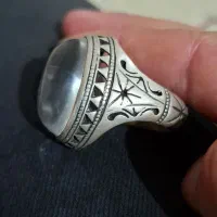 انگشتر نقره دور نجف سنگین رکاب جون دار