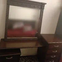 آینه دراورکشودار چوب۶کشو.یک پاتختی وباکس ام دی اف.