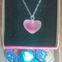 گردنبند شفاف قلبی