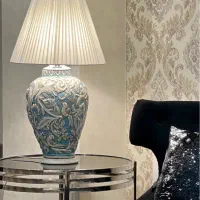 آباژور رو میزی چینی طرح برجسته کاملا نو