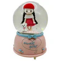 گوی برفی موزیکال پمپی مدل Sweet girl نو