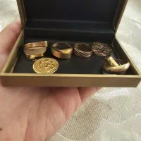 فروش طلا 5 عدد انگشتر و دو عدد ربع سکه