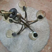 فروش چراغ آویز برنزی پنج شعله در حد نو