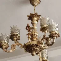 دو عدد لوستر ۶ شعله کلاسیک