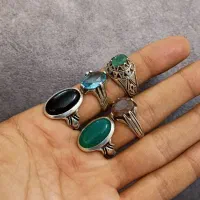 چند عدد انگشتر نقره دست ساز. حراجی