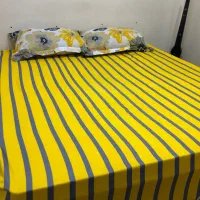 ملحفه کش‌ دار نخ پنبه سه تیکه نو