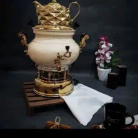 سماور گازی با قوری چینی اکبند زیر قیمت