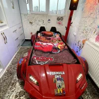 تخت خواب ماشینی موزیکال کودک و نوجوان|تخت و صندلی بچه|گلستان (تهران), |دیوار