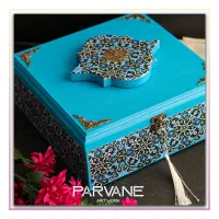 جعبه چوبی دست‌ساز پذیرایی