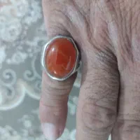 انگشترنقره سنگ عقیق طبیعی زیبا|کلکسیون اشیاء عتیقه|رومشکان, |دیوار