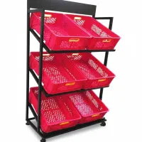 استند میوه 3 طبقه جعبه پلاستیک|فروشگاه و مغازه|گرگان, |دیوار