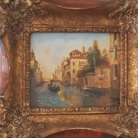 تابلو نقاشی با قاب چوبی اصل