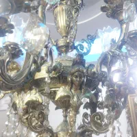 لوستر تمام برنز سنگین|لوستر و چراغ آویز|قم, حنیف نژاد|دیوار