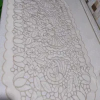 دو تا رومیزی ابریشمی گلدوزی