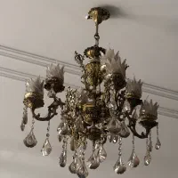 لوستر برنز هر دو باهم ۱۵|لوستر و چراغ آویز|ساوه, |دیوار