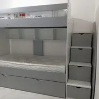 تخت خواب دو طبقه همراه با تخت مهمان|تخت و سرویس خواب|رشت, معلم|دیوار