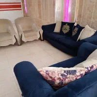 مبل با جلو مبلی و سه عدد میز عسلی