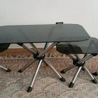 میز عسلی شیشه ای  پایه فلزی|مبلمان خانگی و میز عسلی|خرم‌آباد, |دیوار