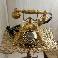 تلفن و پایه تلفن برنجی شیک|تلفن رومیزی|ری, دولت‌آباد|دیوار